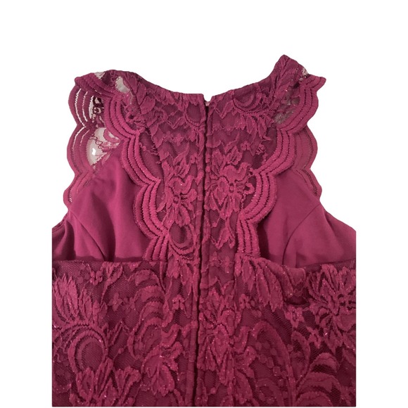 City Triangles Lace‎ Fit and Flare Dress Size 13 Purple L74 - Picture 5 of 12